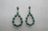 Turquoise 18k vermeil 925 silver talpey earring small