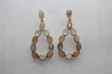 Multi colored moonstone 18k vermeil 925 silver talpey earring small